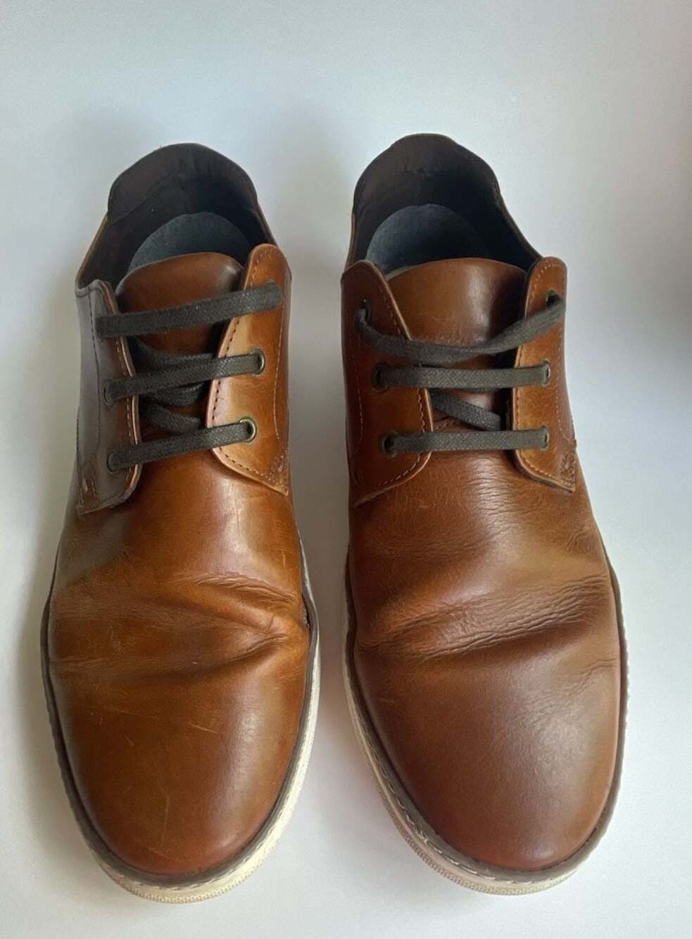 Franco Fortini Cognac Brown Maxx Sneaker Lace-Up Dress Shoes